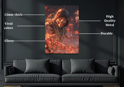 Scorpion Chain Metal Poster