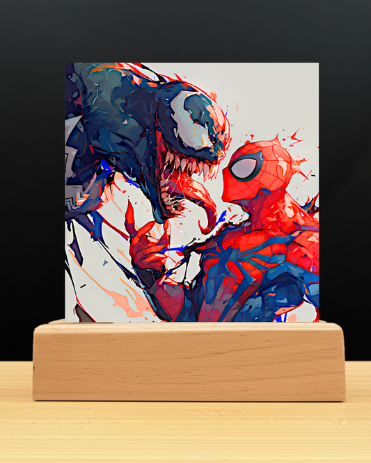Spiderman vs Venom Acrylic Nightlight