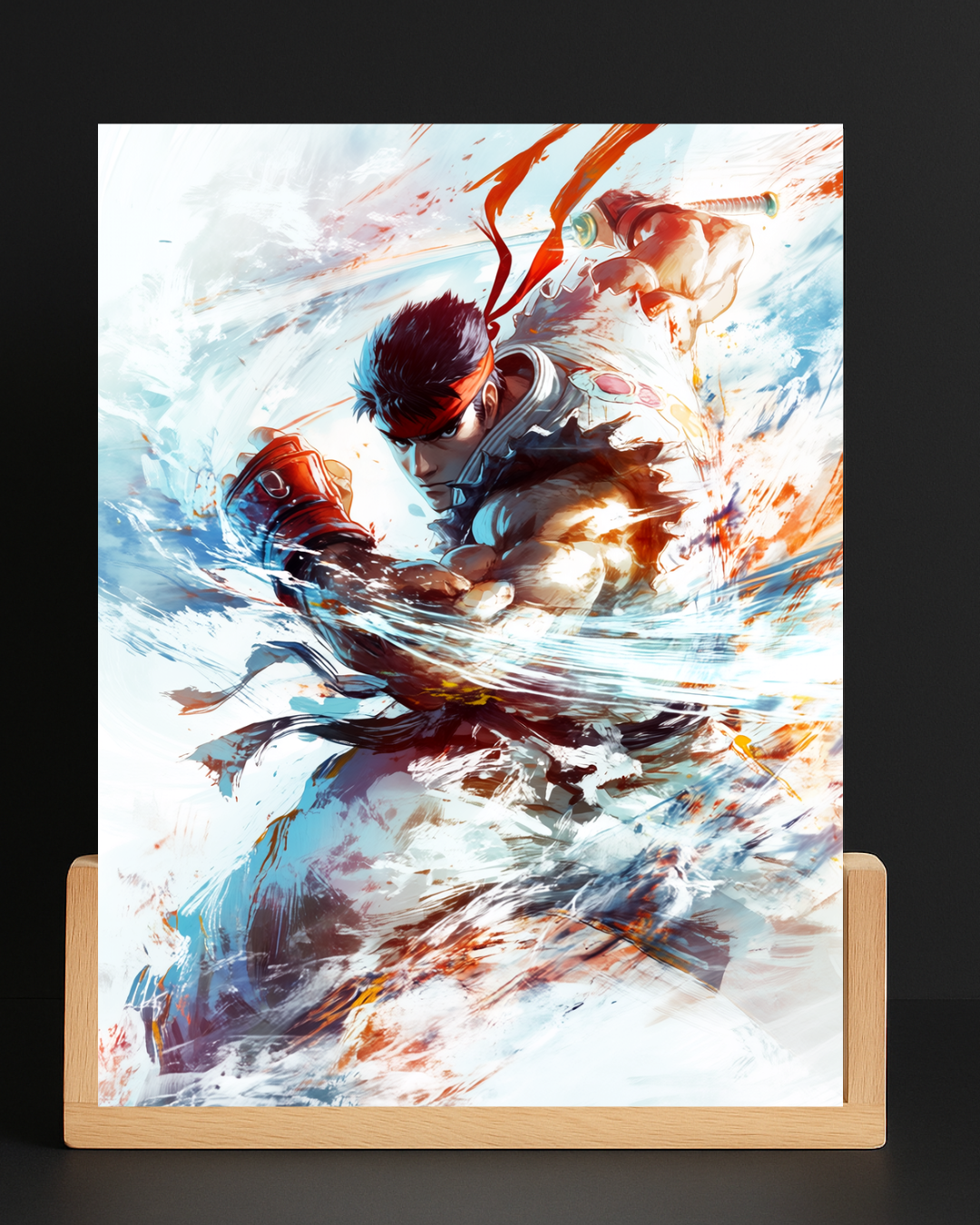 Street Fighter Ryu acrylic LED nightlight mockup