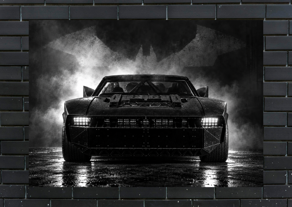 The Batman Batmobile metal poster
