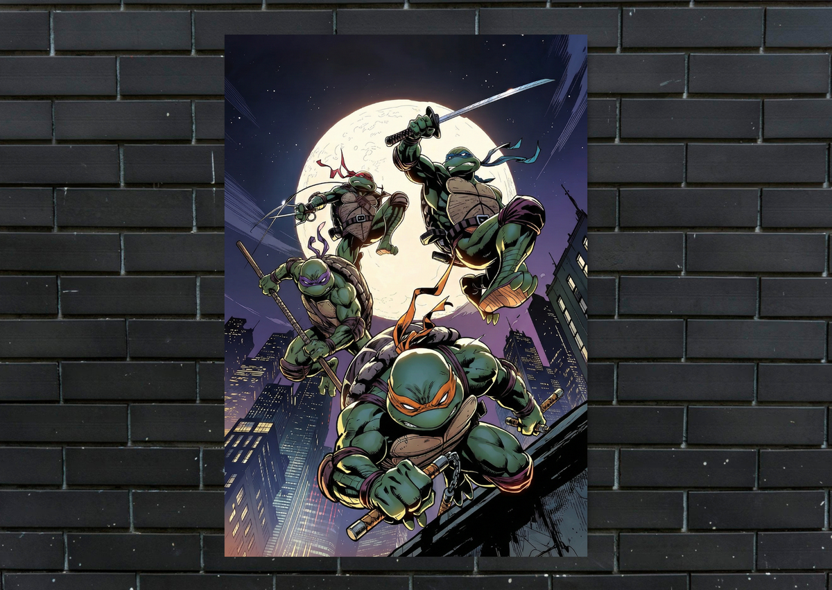 Teenage Mutant Ninja Turtles team metal poster